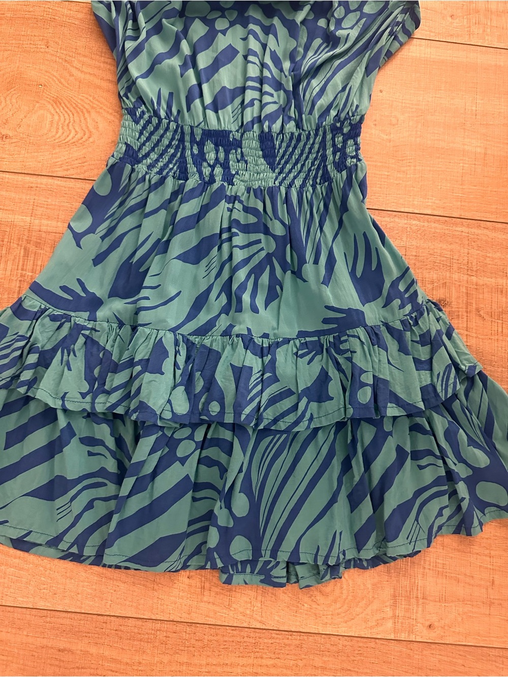 Sea Lustre Lele Blue Tropical Halter Dress - Women's Mini Dress size M/L - Picture 7 of 9